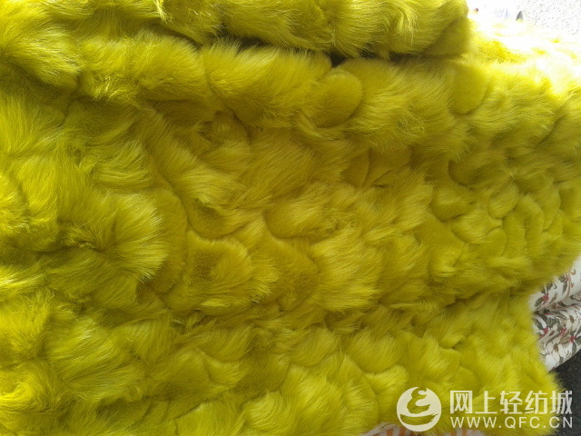 剪花扭花压花貂毛人造毛 全球纺织网