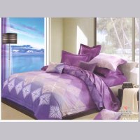 床上用品 全棉活性涂料 绚丽极光-紫 四件套 厂家直销 现货供应