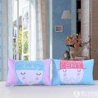  Cotton Two Little Guess Positioning Pattern Feather Velvet Pillow Spot Special Price Polygonum Blue Home Textiles