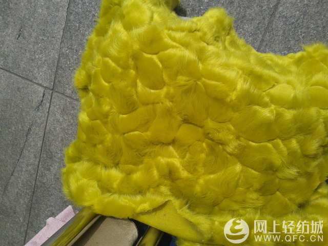 剪花扭花压花貂毛人造毛 全球纺织网