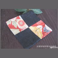  Japanese single cloth cup mat Japanese imported calico patchwork cotton and linen table mat