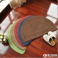  High efficiency dust removal high and low ring anti-skid and rub resistant 2 specifications polypropylene semicircle floor mat dust removal mat