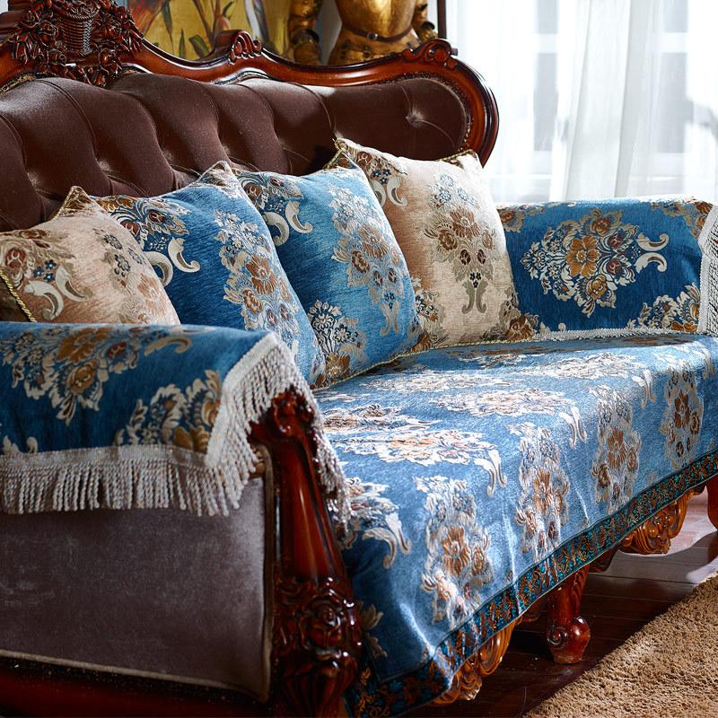  European style high-grade chenille jacquard cushion cover