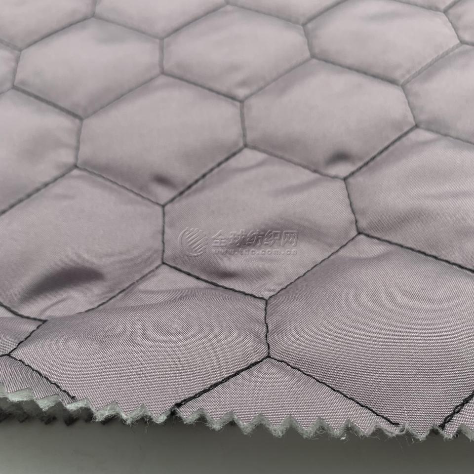 现货春亚纺绗棉压棉复合面料有线绗棉底布复合棉服棉袄