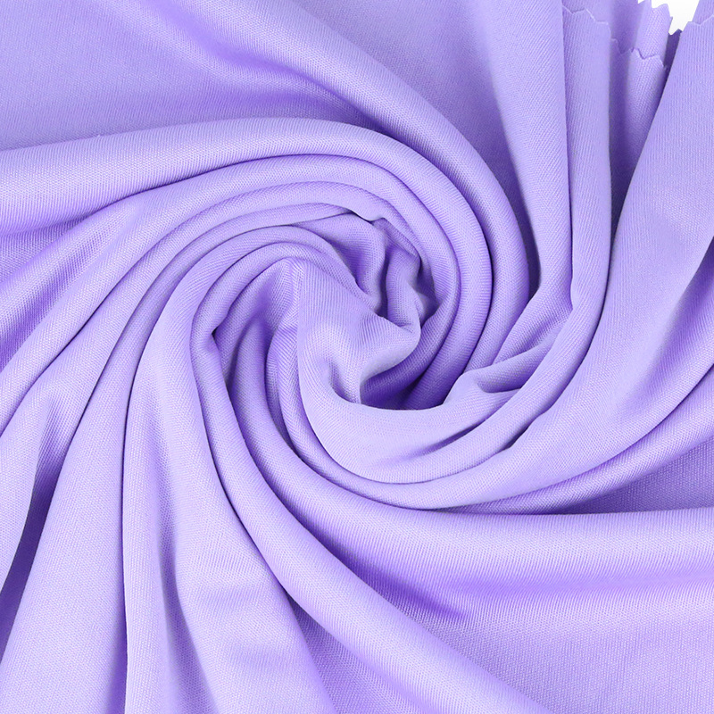 优质经纬化纤针织涤纶丝面料 72D36F全涤双面布 素色平板布
