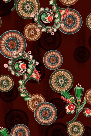 香云纱富贵花吉祥图案 全球纺织网