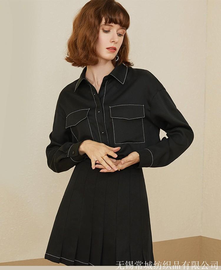 全棉線卡斜紋布_238g時裝工作服用布_秋冬素色工裝面料