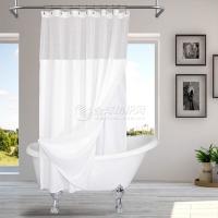  Cotton blend waffle shower curtain with lining