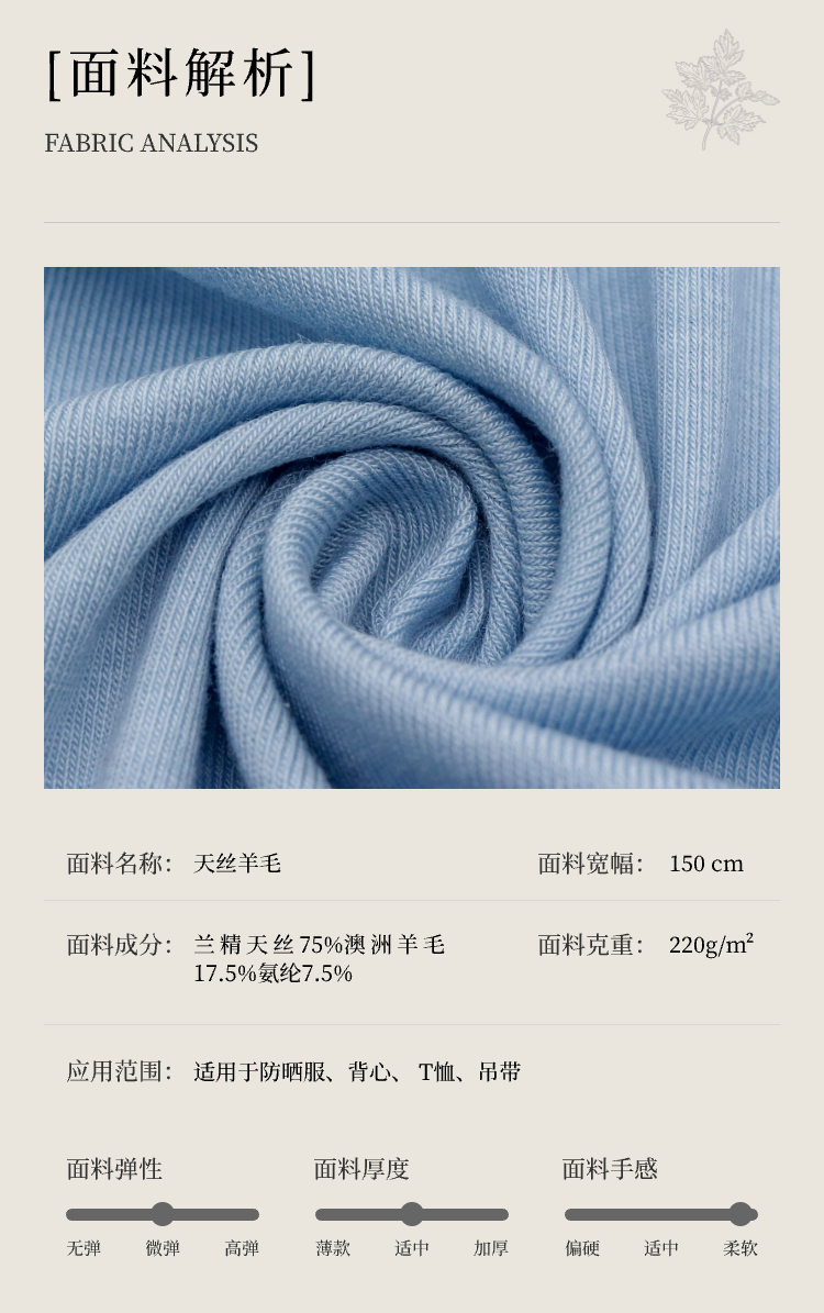 蘭精天絲羊毛面料