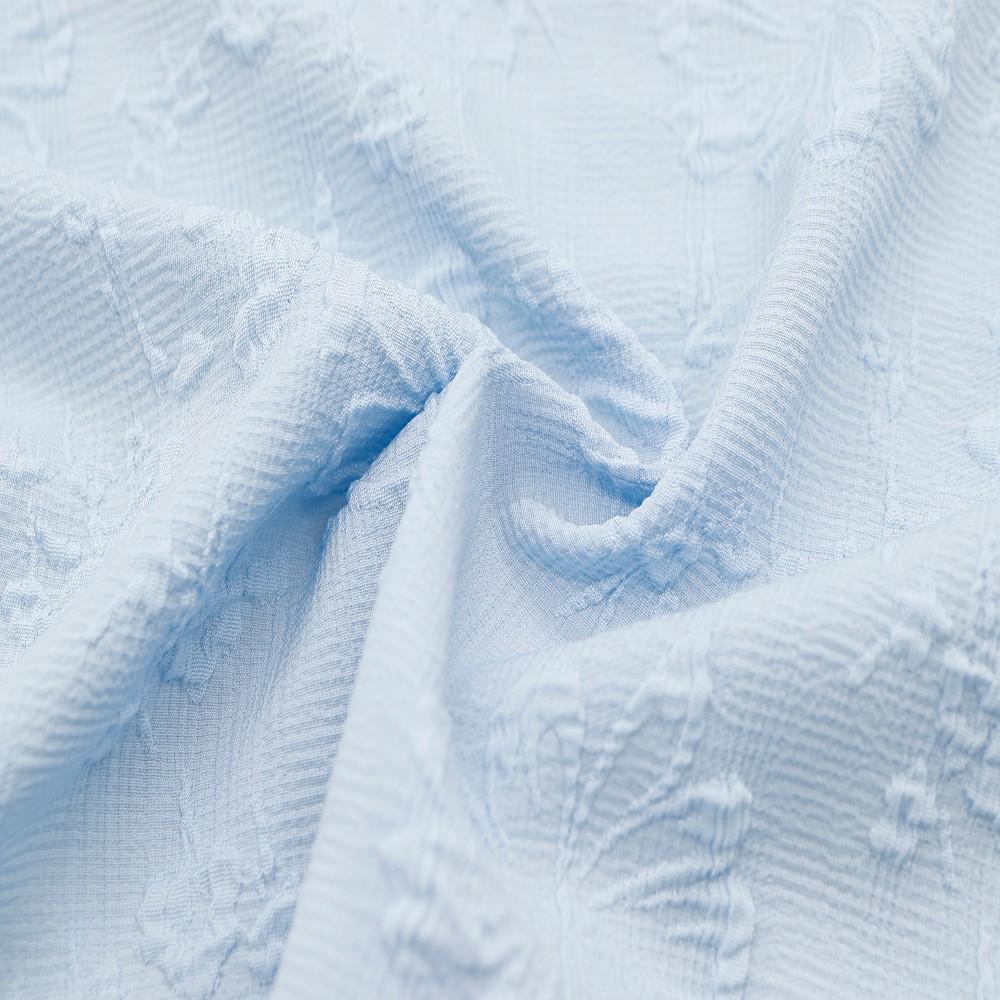 Blue jacquard fabric for women dress