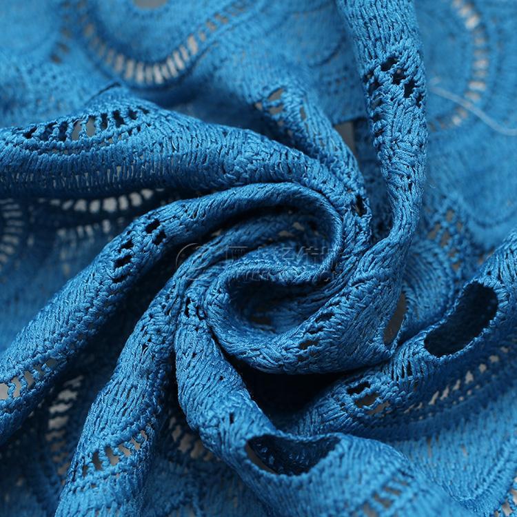 全棉水溶织绣浮花布刺绣网纱绣花布配饰礼服连衣裙绣花面料 全球纺织网